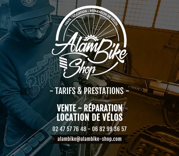 Vente - réparation- locations de vélos - 02 47 57 76 48 - 06 82 99 36 57 - alambike@alambike-shop.com